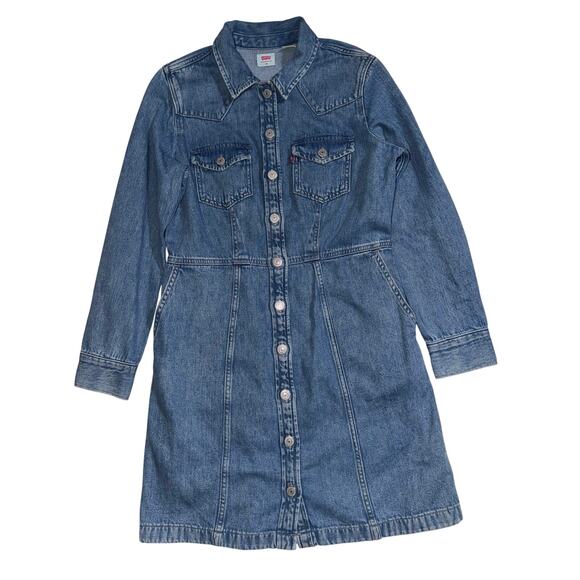 Levi’s Dresses & Skirts - Levi’s Strauss women’s blue denim long sleeve dress